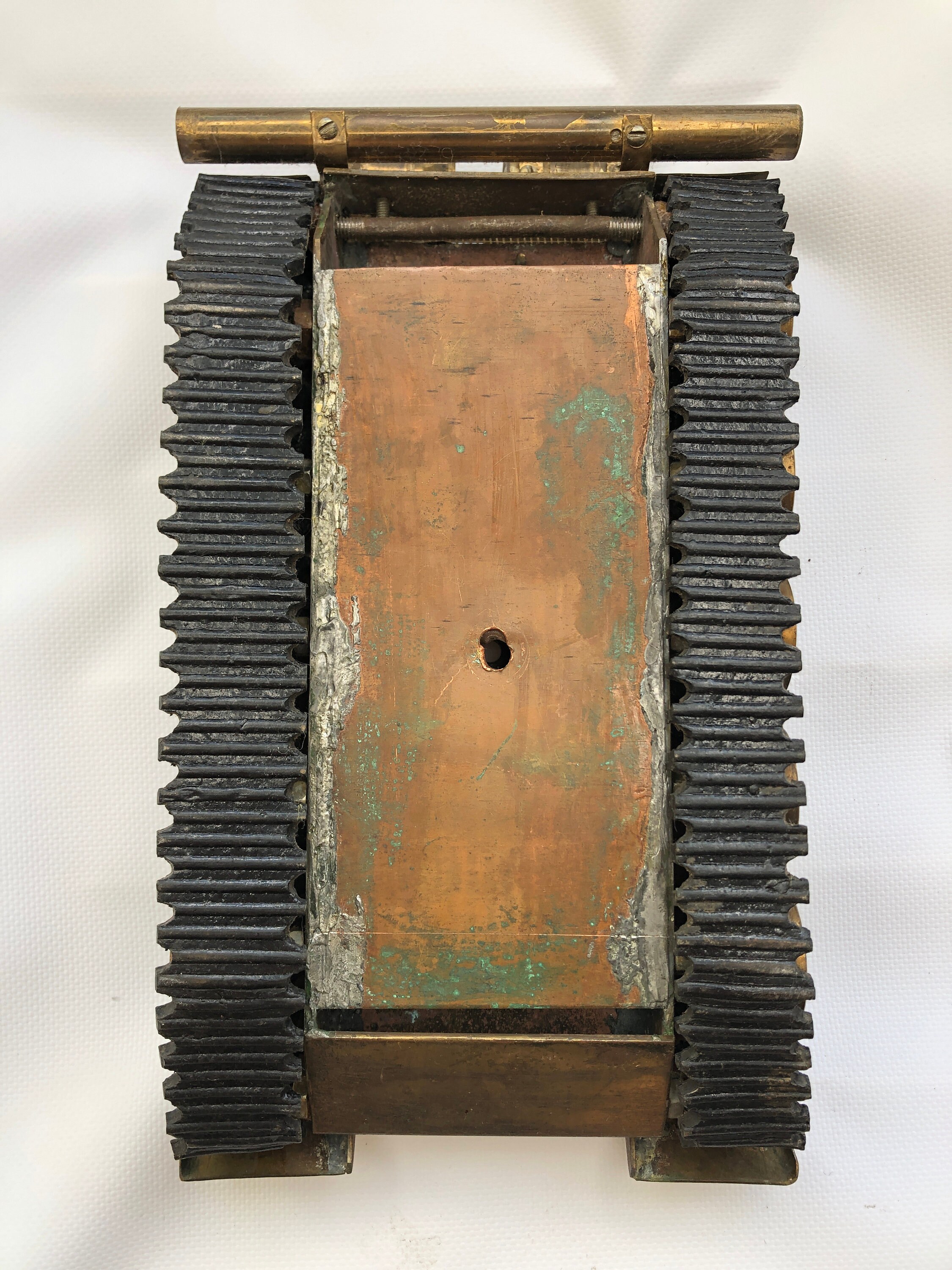 Bureau Tank Chars Artisanat URSS - Modèle Réduit En Bronze - Vintage Soviétique