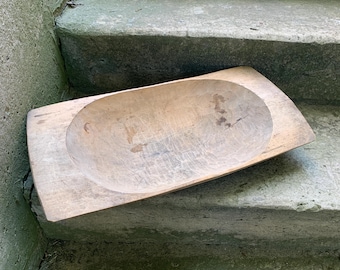 Vintage Wooden Trough, Primitive Trough, Handmade Trough, Folk Art, Dough Bowl, Old Trough, Farmhouse Decor, Rustic Home, Gift Idea,