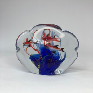 Vintage paperweight, Aquarium, Fish, Glass paperweight, Art glass, Table decor, Vintage gift,