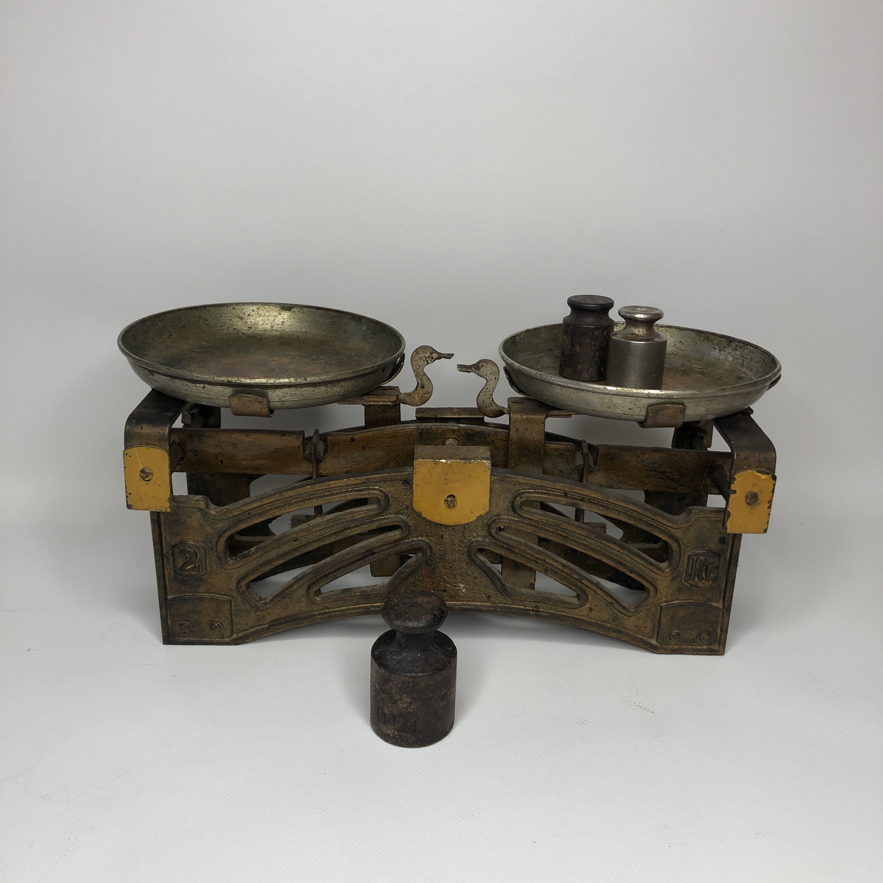 Vintage Balance Scales, Cast Iron Scales, Small Scales 2 Kg