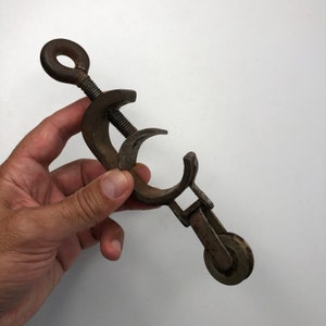 Vintage mechanisches Gerät, Pack Scheibe, Richtungsrolle, Lichthalter, Metall seil Pulley, Boot Hardware, Steampunk, Industrie dekor,