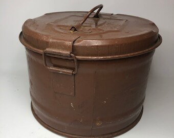 Vintage Film Box, Soviet Metal Container, Film Strip, Collection