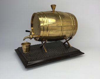 Vintage bronze piggy bank, Handmade, Piggy bank - barrel, Coin bank, Piggy bank for money, Table souvenir, Vintage gift, Original gift