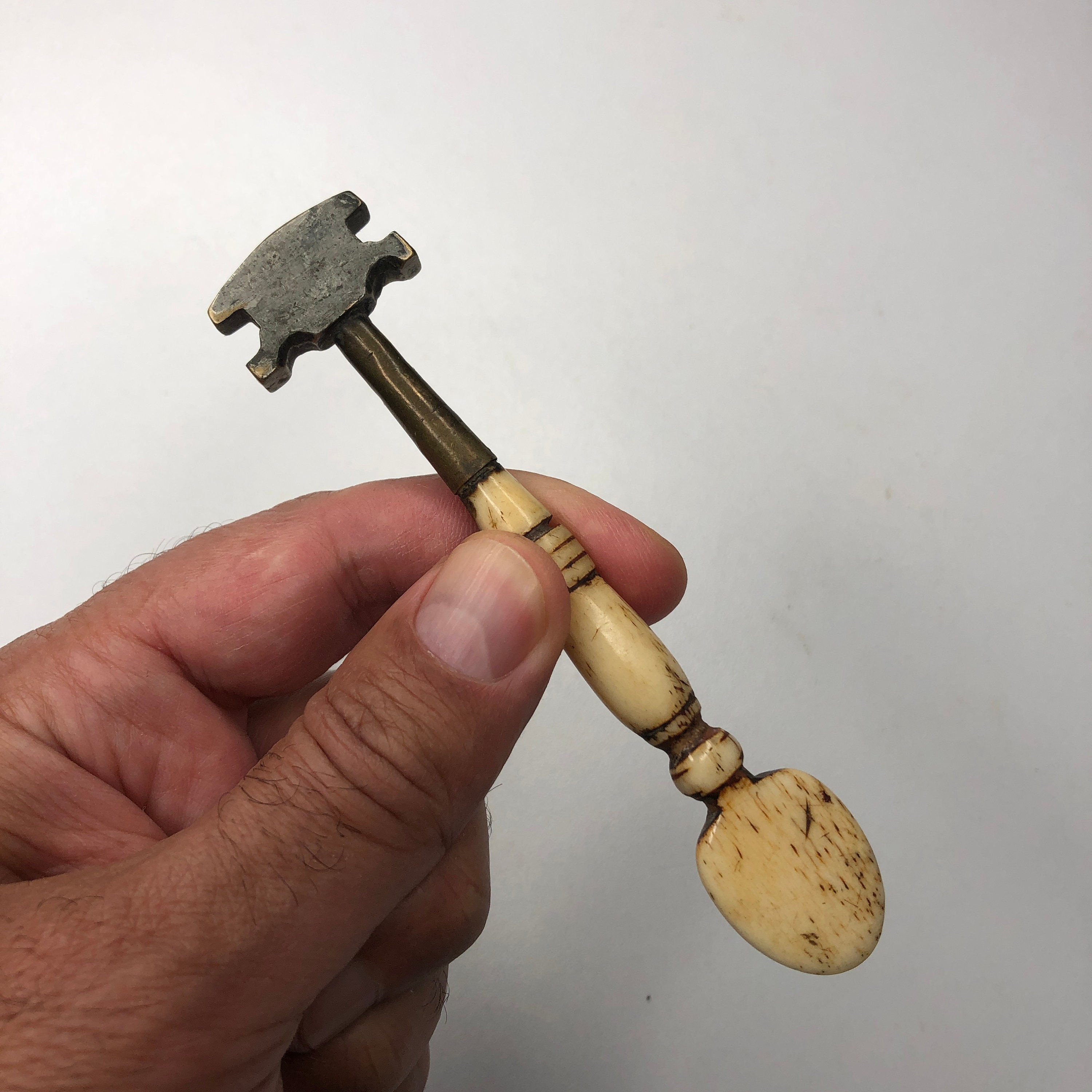 Vintage Pair Glass Cutters Two Generations a Lenox and a Craftsman  Multi-wheel Cutter With Green Wooden Handle 