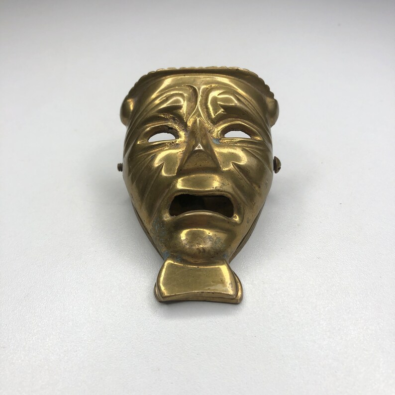 Vintage Paper Clip, Theater Mask, Document Clip, Desk Decor, Wall ...