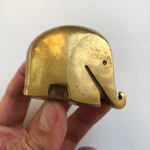 Vintage elephant figurine, Bronze papier, Bronze elephant, Elephant decor, Table decor, Vintage gift,