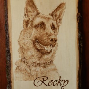 Custom wood burning pyrography.