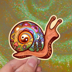Sticker SLAK // psychedelische vinylsticker // TTrippy Hippie Animal Art