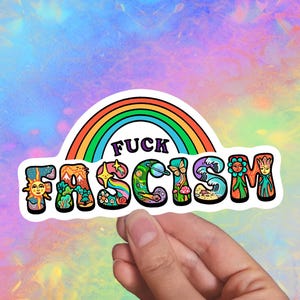FCK Fascism ANTIFASCISM // Weerbestendige vinylsticker // Weersta en protesteer tegen nazi's