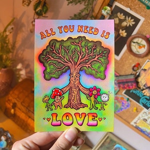 LOVE // Postkarte, Greeting Card, Alter Card, Valentines // C6 - Hippy, Kobold, Magisch