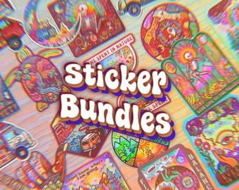 High Quality Sticker Bundles // Vinyl 3" - Trippy, hippie, witchy