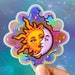 SOLEIL et LUNE // Sticker extérieur résistant aux intempéries // Vinyle 3,5 pouces - astrologie, cosmique, amour
