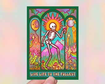 VIVI LA VITA PIENAMENTE // Cartolina, Biglietto d'auguri // C6 - Trippy, Spirituale, Hippie