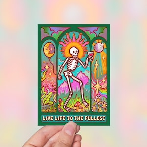 LIVE LIFE to the FULLEST // Postcard, Greeting Card // C6 - Trippy, Spiritual, Hippie