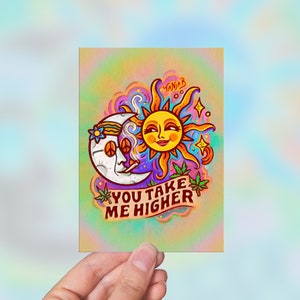 HIGHER // Cartolina, biglietto d'auguri // C6 - Trippy, spirituale, hippie