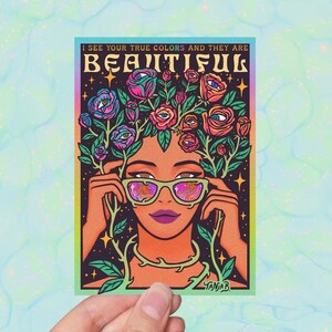 True Colors // Carte postale, carte de voeux, Alter Card, Saint-Valentin // C6 - roses, amour, jardin