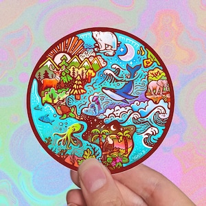 PROTECT OUR PLANET // Wetterfester Outdoor Aufkleber // Vinyl 3"- Tiere, Globe, Waves & Natur
