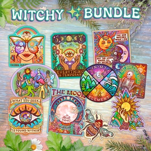 What You Seek is Found Within // Weatherproof Outdoor Sticker // Vinyl 3.5 Trippy, Spiritual, Hippie Witchy BUNDLE