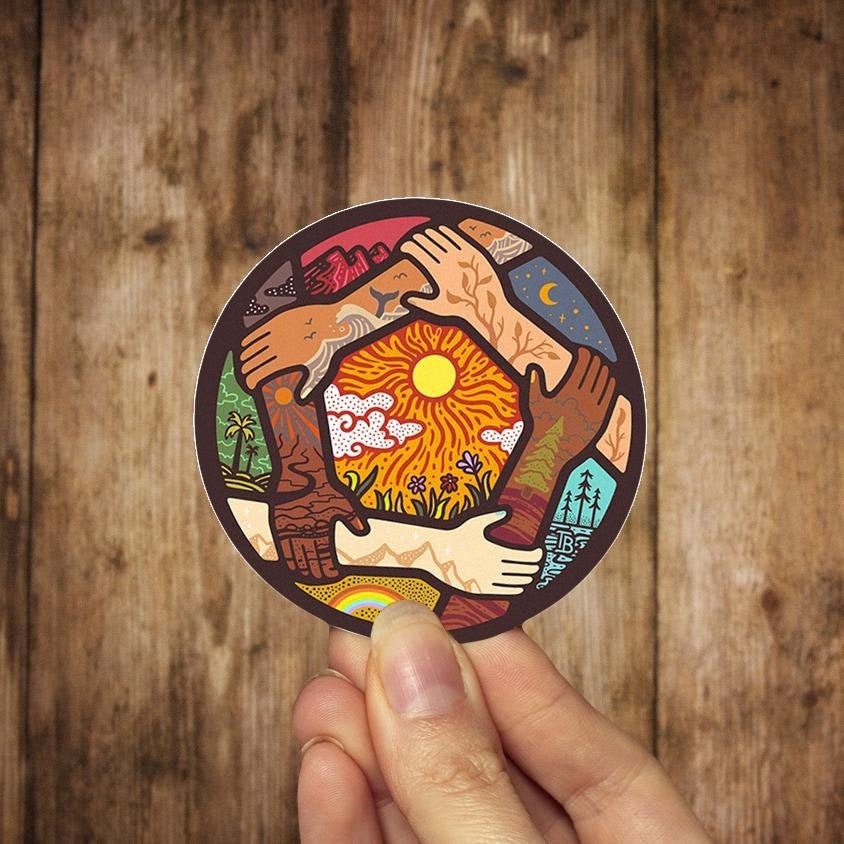 UNITY // Weatherproof Sticker // Vinyl 3" - Better Together, Pea…