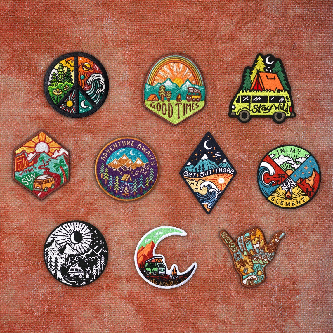 10 NATURE PATCHES Iron On Patches 3.5 // Nature Etsy