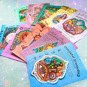 INNERE LICHTFÜHRER // Tägliche Anleitung + Sticker // Erdung, Affirmationen, Manifestation