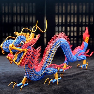 Sculpture dragon chinois en argile polymère Feng-shui décor chinois  créature mythique Dragon cadeau dragon de collection créature fantastique  décor dragon -  France