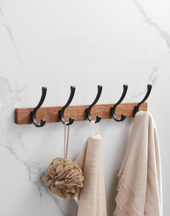 Black Walnut Coat Hook Solid Wood Hooks Beech Decorative Wall Hooks  Bathroom Towel Hook Coat Hangers Racks Hooks Stylish Wall Bag Hooks -   Sweden