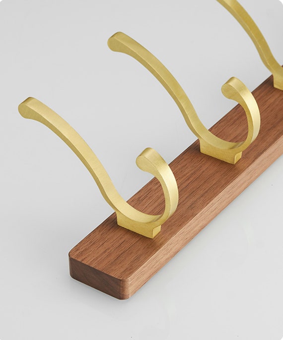 Metal and outlet wood coat rack