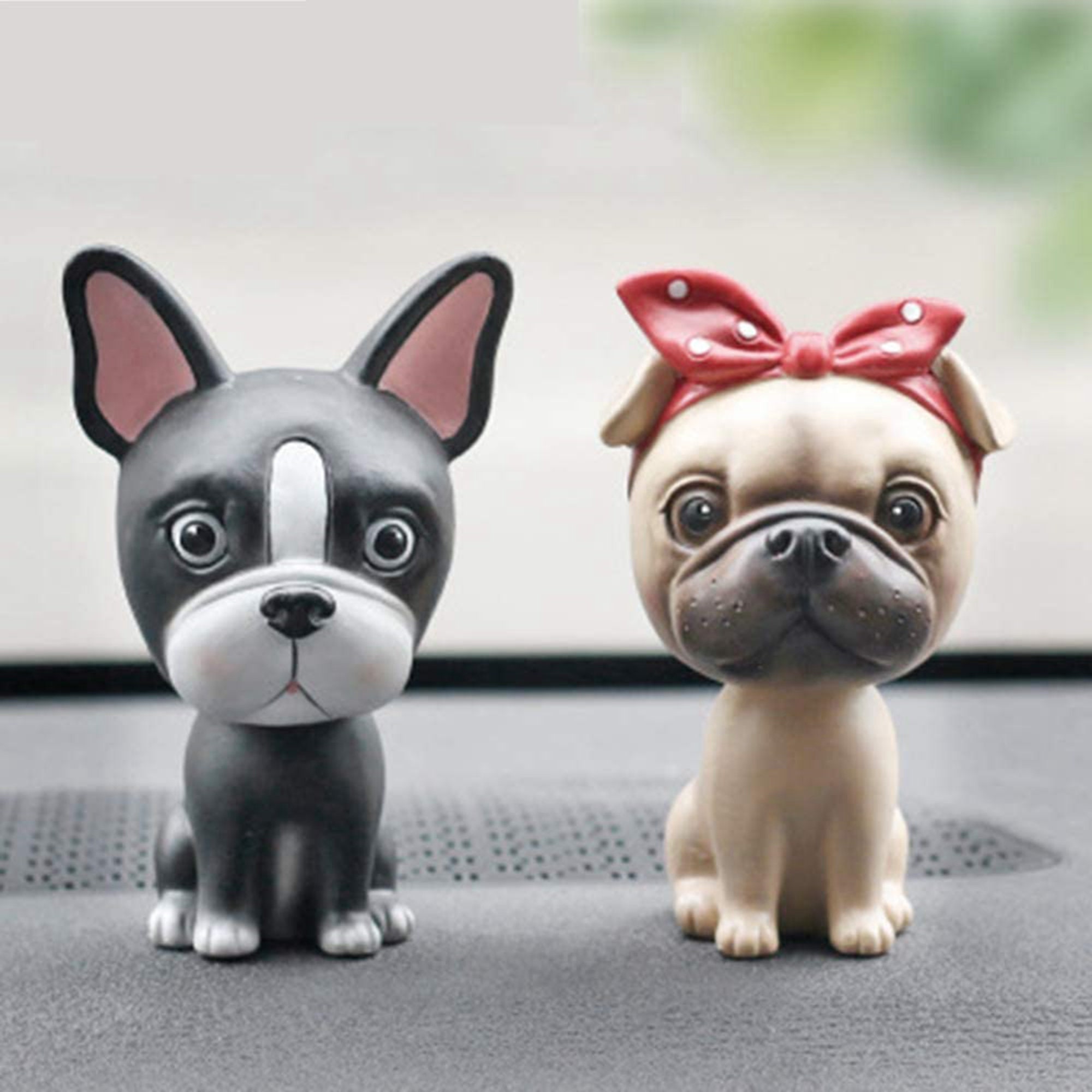 COGEEK Bobble Head Dogs Bobbing Heads Car Dash Puppy Car Decoration (Pug)