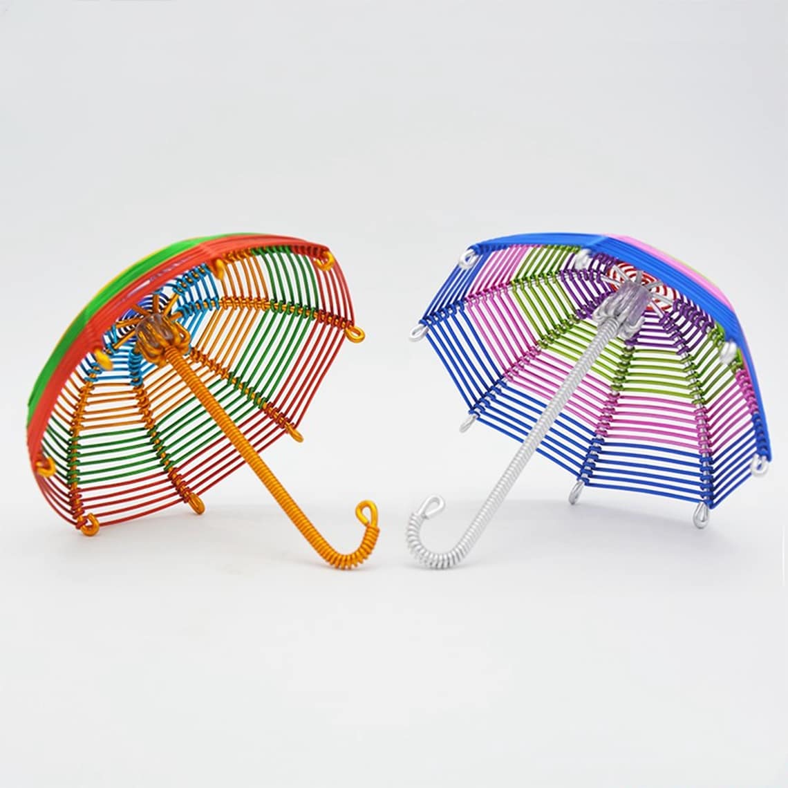 Mini Metal Umbrella Statue Sculpture Decor Office Desk Etsy