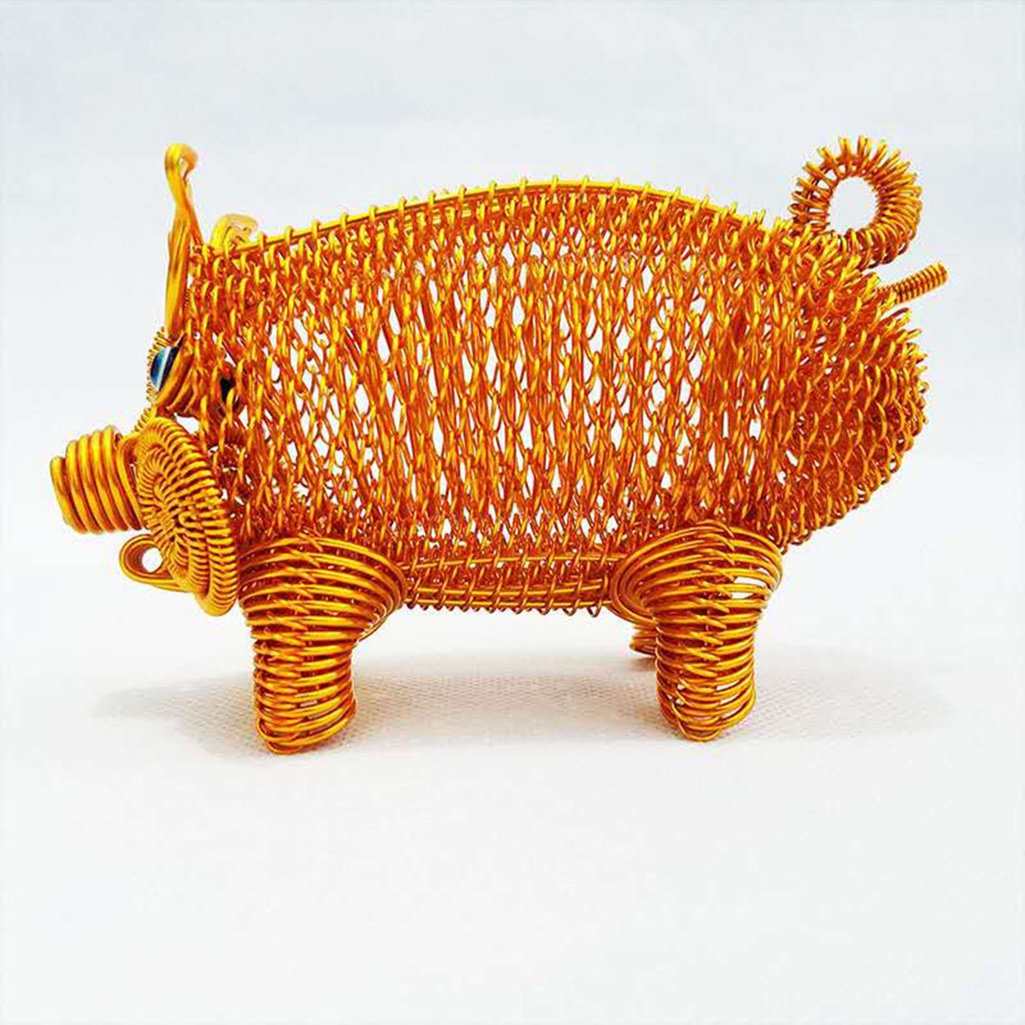 Pig Figurine Metal Pig Model Metal Pig Art Office Desk Etsy