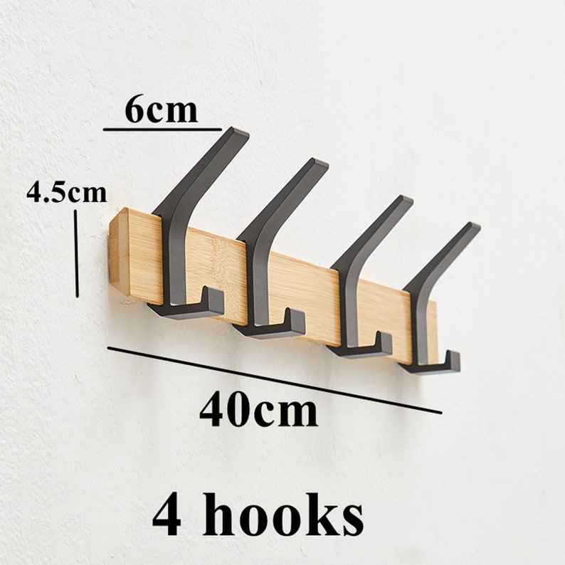 Mid Century Modern Wood Coat Hanger Wall Mount Entryway Coat Etsy UK