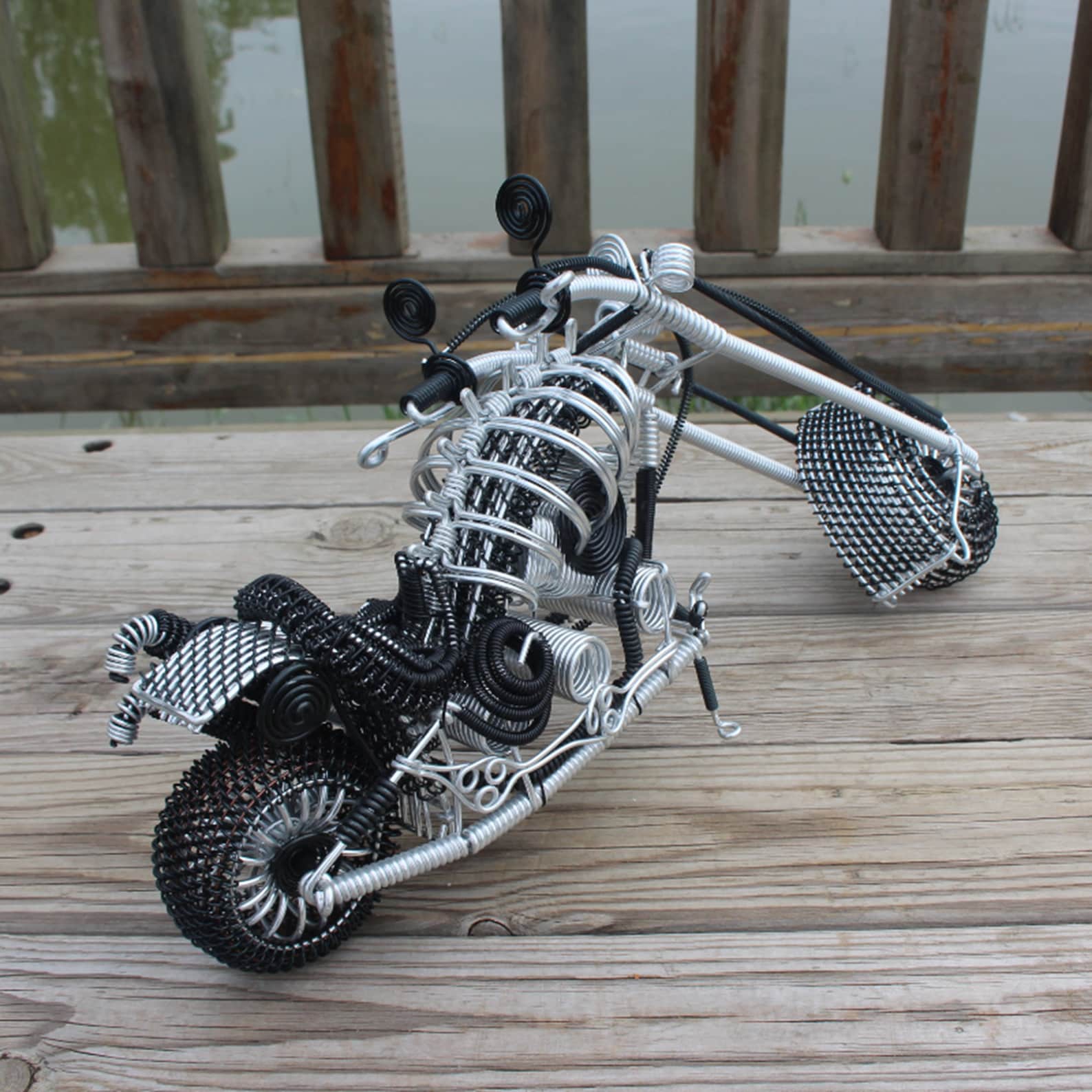 Metal motorcycle statue sculpture decor Modern motorcycle Etsy