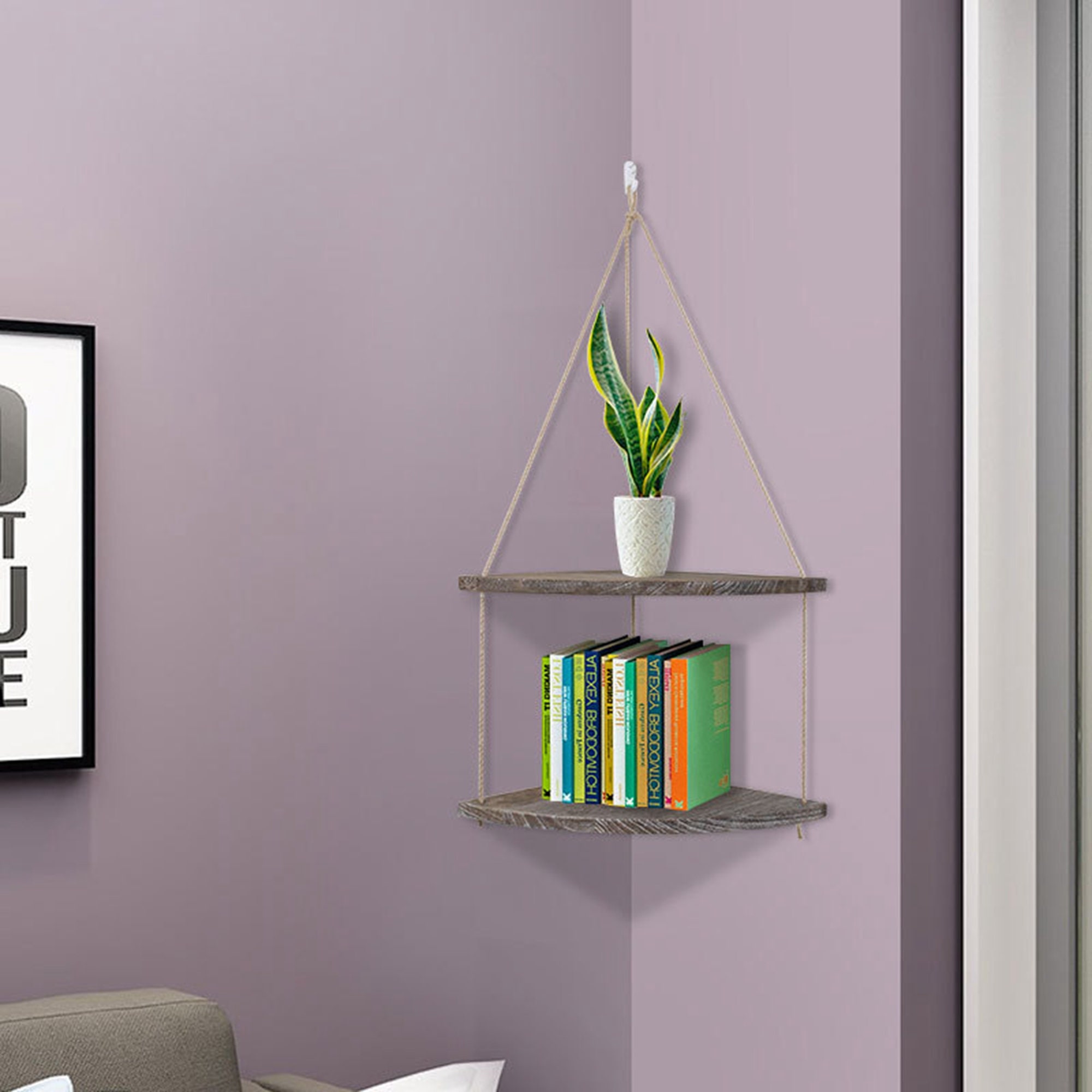 Runde Ecke Wandregal Badezimmer Holzregale hängende Pflanzer | Etsy