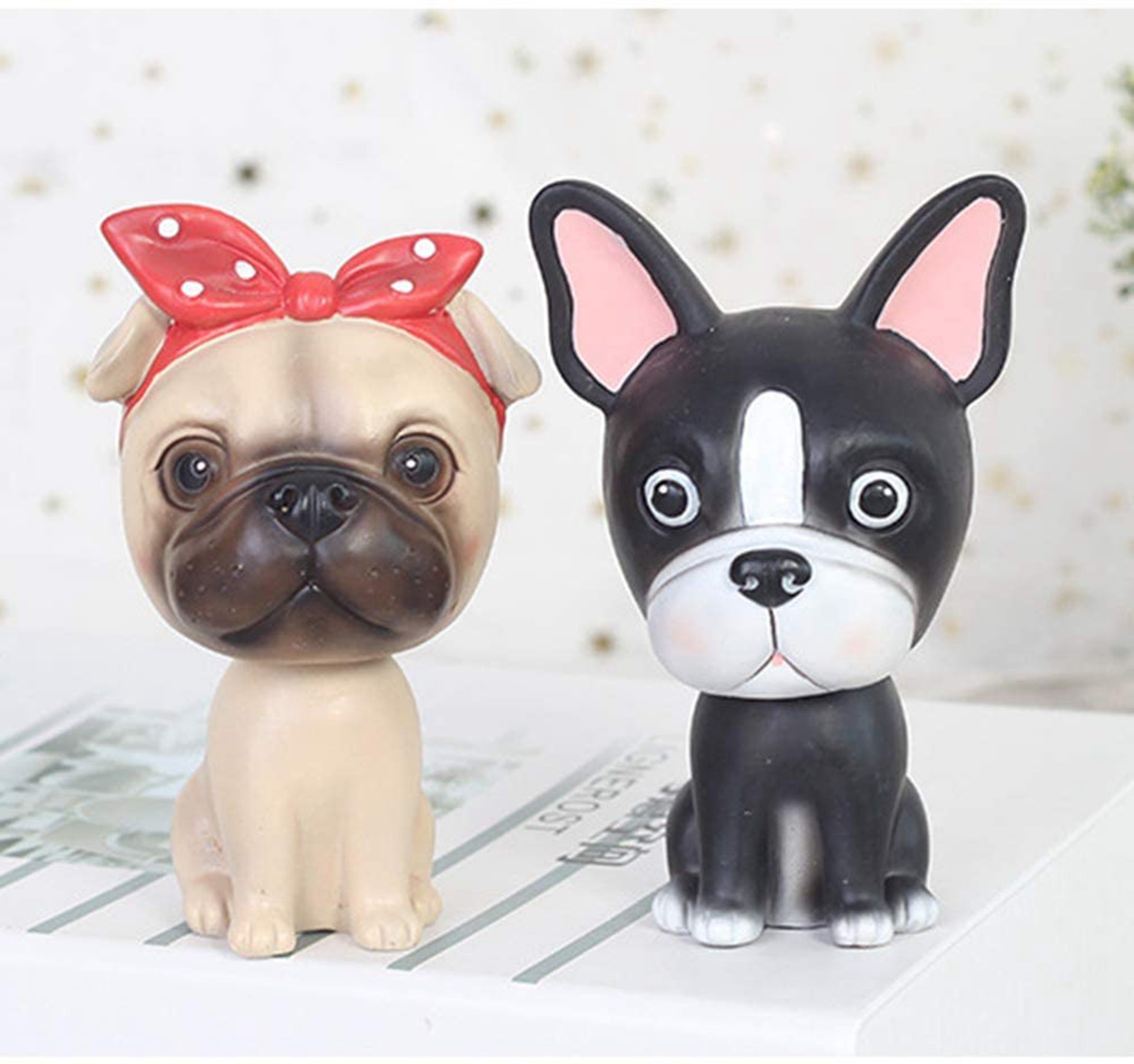 Custom Bobbleheads Pug Cute Car Dashboard Bobble Head Dog