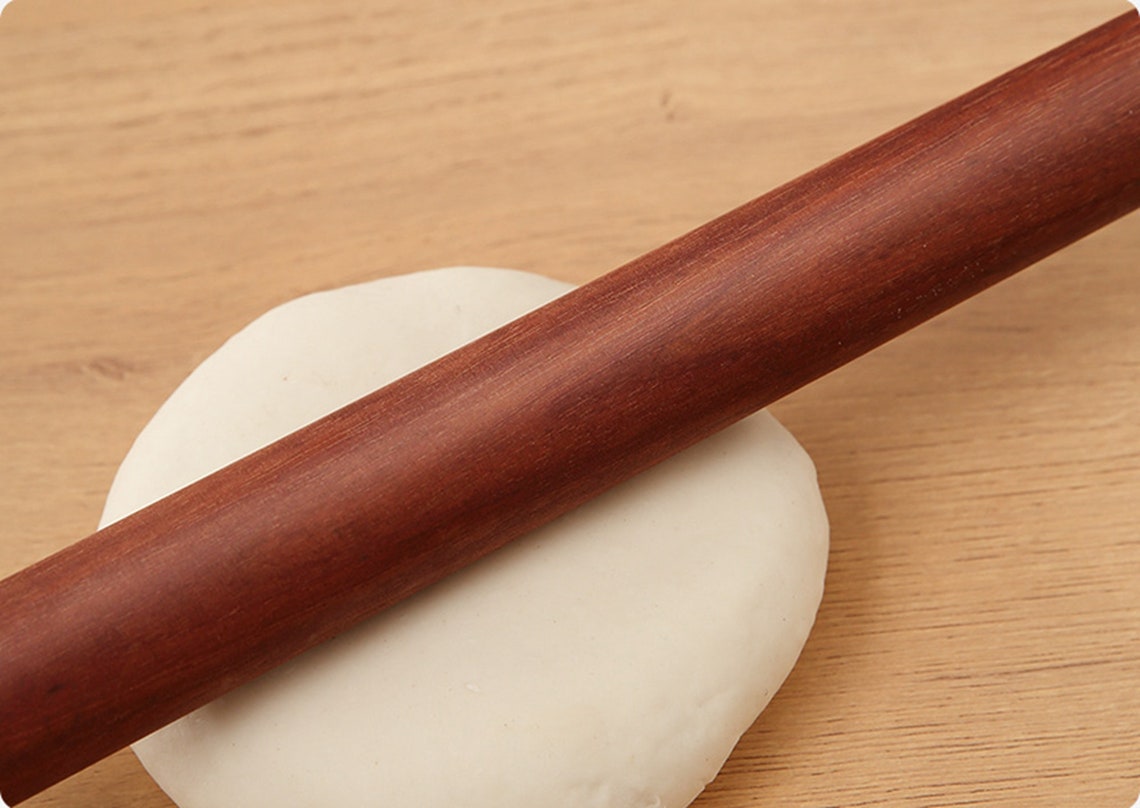 Wooden straight rolling pin for baking pizza making | Etsy