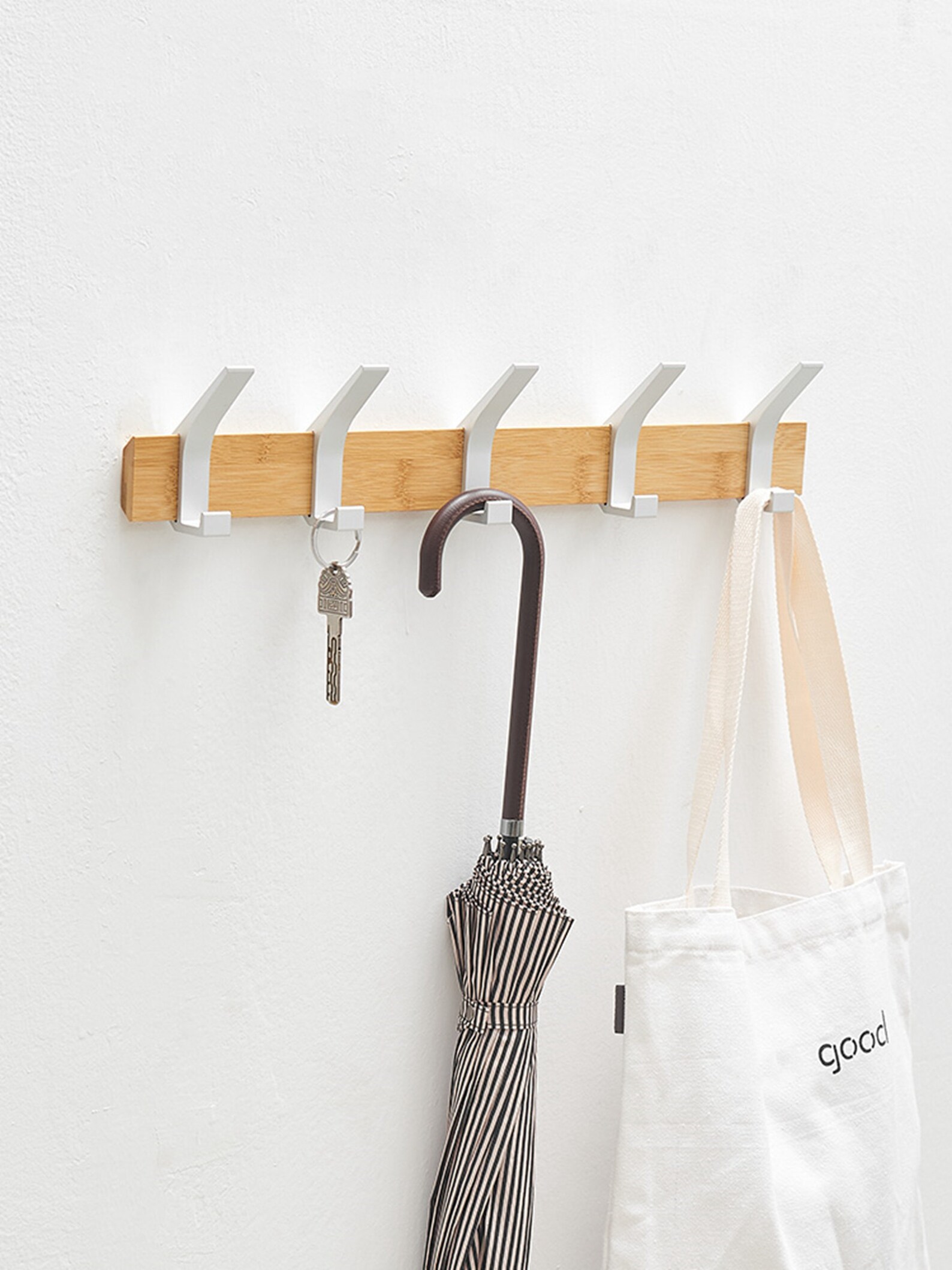 Modern Wood Coat Rack Wall Mount Entryway Hallway Metal Wall Etsy