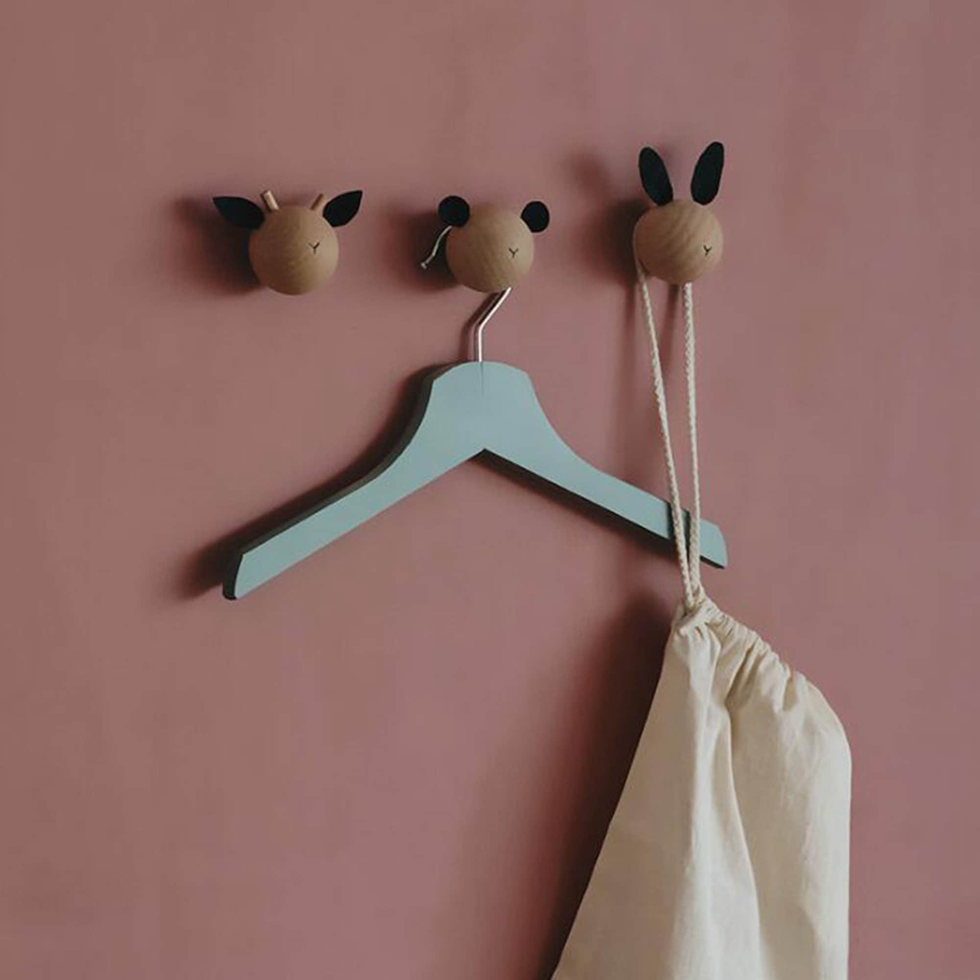 Animal wall hooks for kids Modern children coat hook Wooden Etsy
