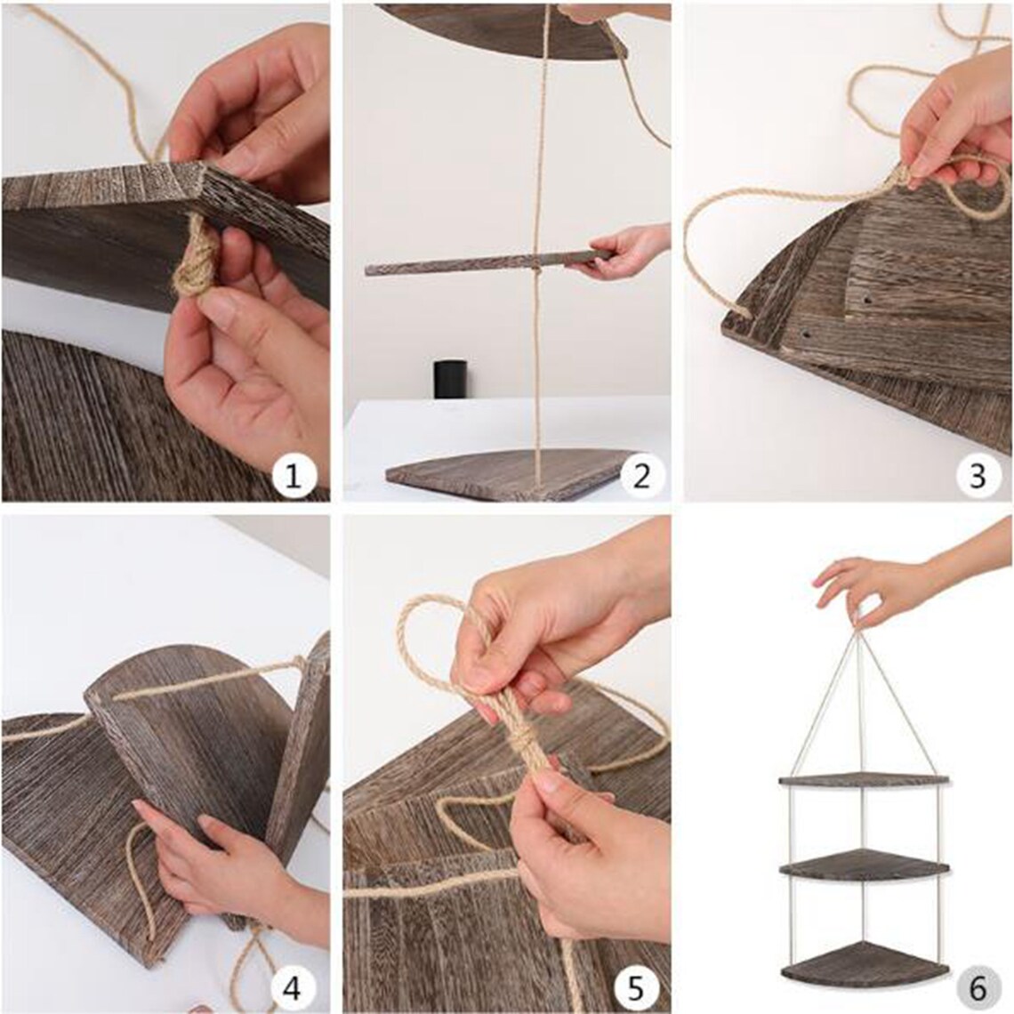 Round Corner Wall Shelf Bathroom Wood Shelves Hanging | Etsy