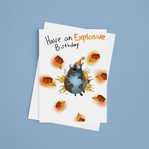 Carte de joyeux anniversaire drôle de chatons qui explosent