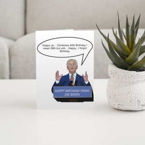 Joe Biden deseándote un feliz cumpleaños - tarjeta