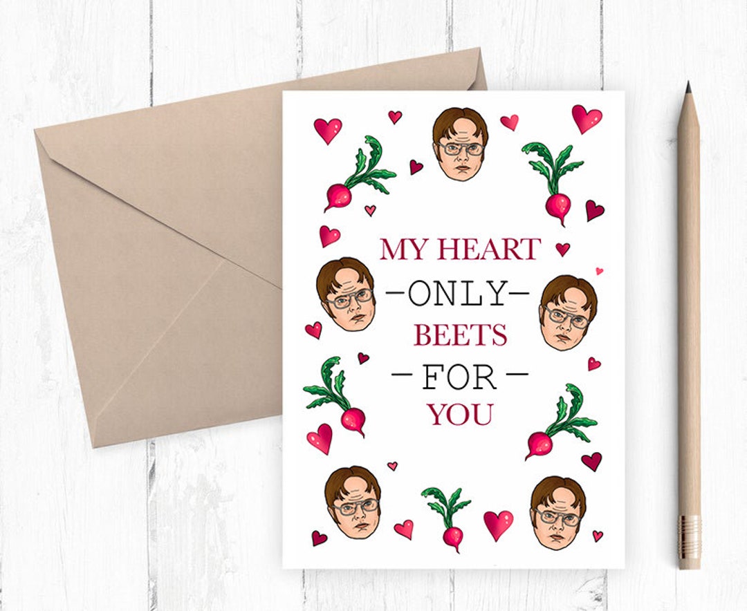 Dwight the Office Valentines Day Card Etsy