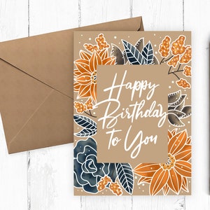 Fun Floral Happy Birthday to you card
