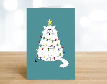 Merry Kitmas - Fun Play on word Kitty Christmas card - Digital and ready to print