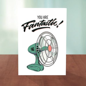 Je bent FANtastic - Leuke inspirerende handgetekende digitale printklare kaart