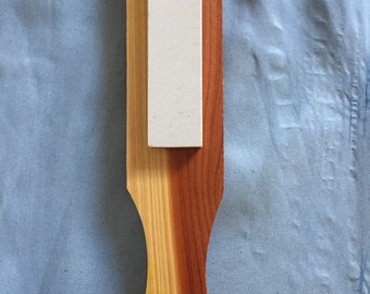 2 Arkansas slijpstenen op Cedar handvat 1 "x 3"