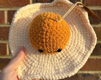 Funny Fried Egg Crochet Food Plushie