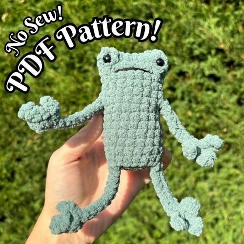 Leggy Frog Cute Crochet Pattern No Sew PDF Download ONLY Etsy