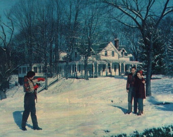 Vintage Chrome Postkarte Holiday Hills YMCA Pawling New York 1960er Winter Schnee