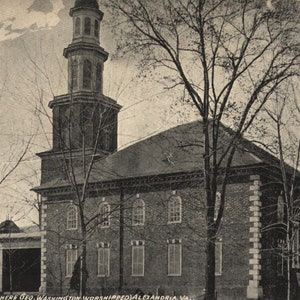 vintage Pre-Linen Postcard Christ Church Alexandria Virginie des années 1920 Où George Washington adoré